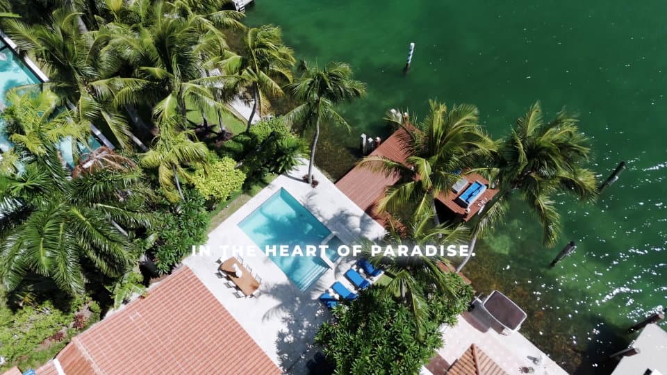 Waterfront Miami Beach residence prepared for a cinematic property film
